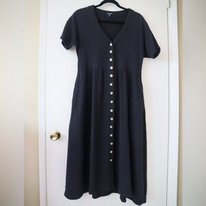 Madewell Lightspun Button-Front Midi Dress